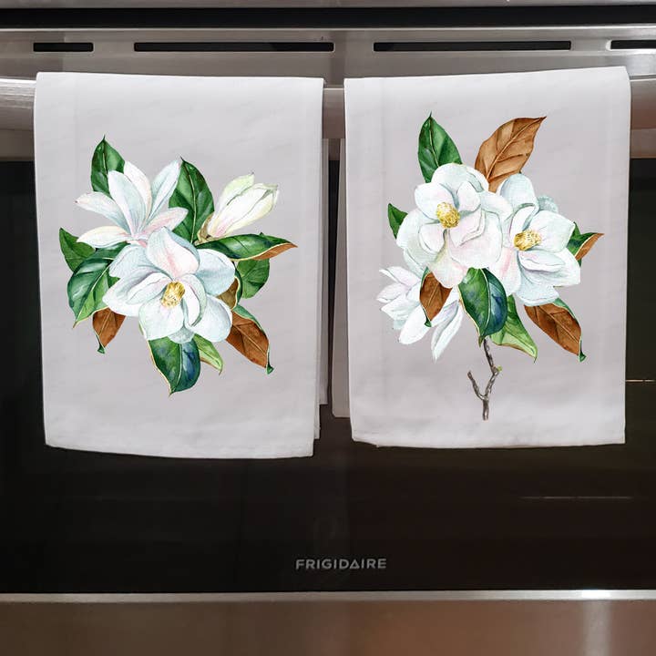 Sassy Talkin - Wholesale Tea Towel - Flower, Dish Towel, Magnolia set2