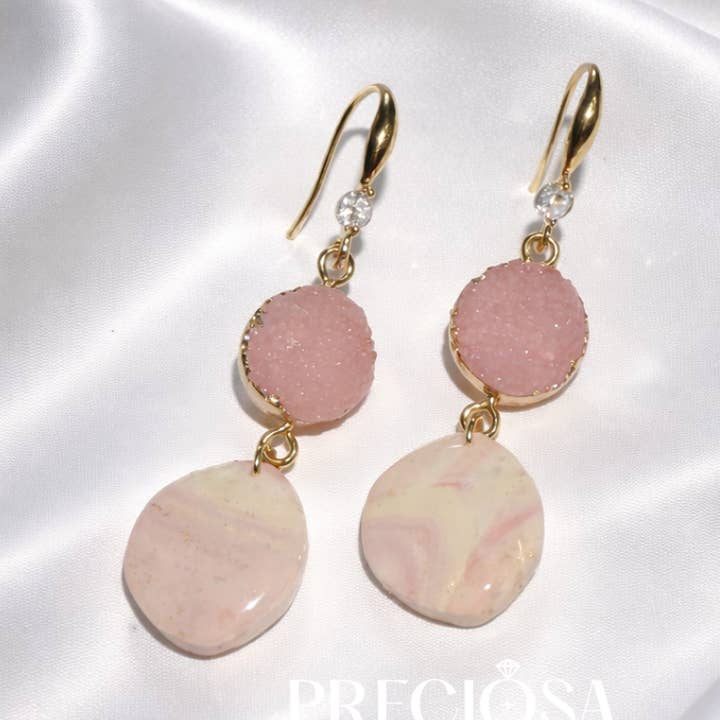 Blush Geode Duet for wholesale by Preciosa Jewelry Co.