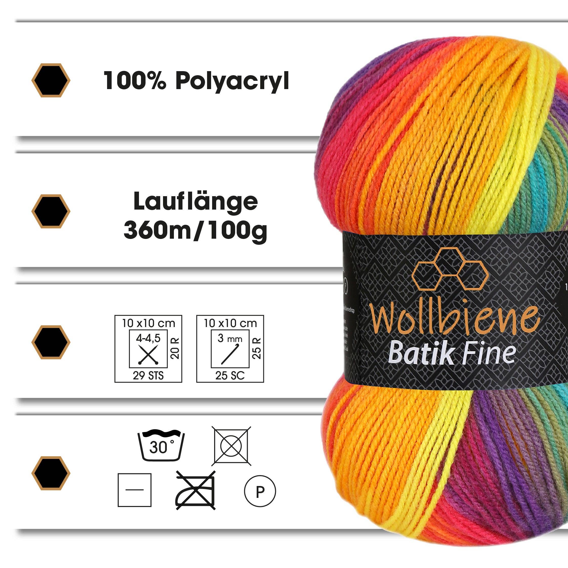 Wollbiene - Wholesale Yarn - Wool Bee Batik Fine Gradient Wool 100g26