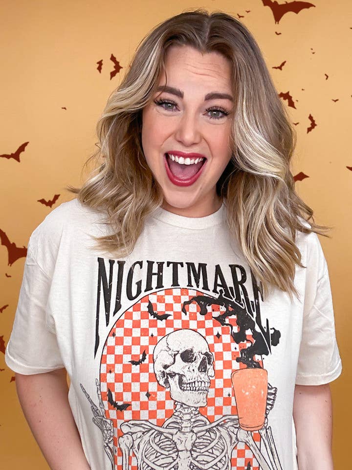 Nightmare Before Coffee Graphic T-Shirt for wholesale by Sugar Stitch