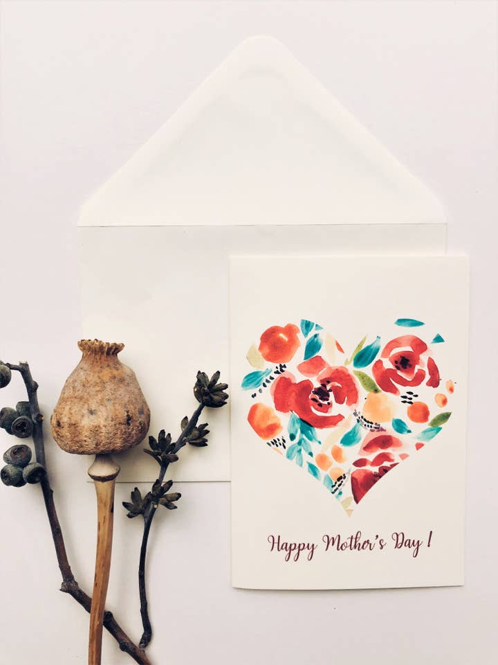 Happy Mother's Day - Greetings Card for wholesale by Maria Zvaric Illustration