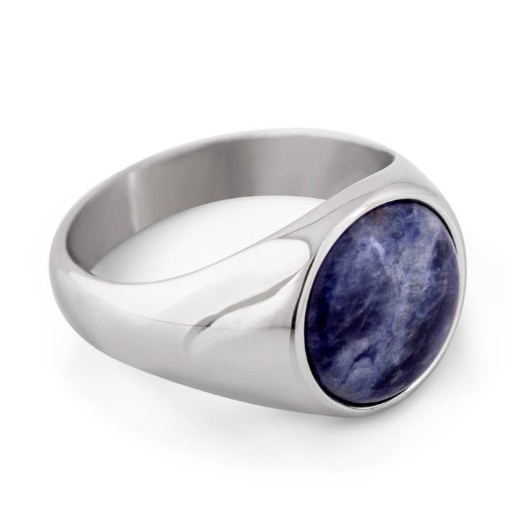 Blackskies - Wholesale Cocktail/Statement Ring - Coruscent Ring Silver-Sodalite4