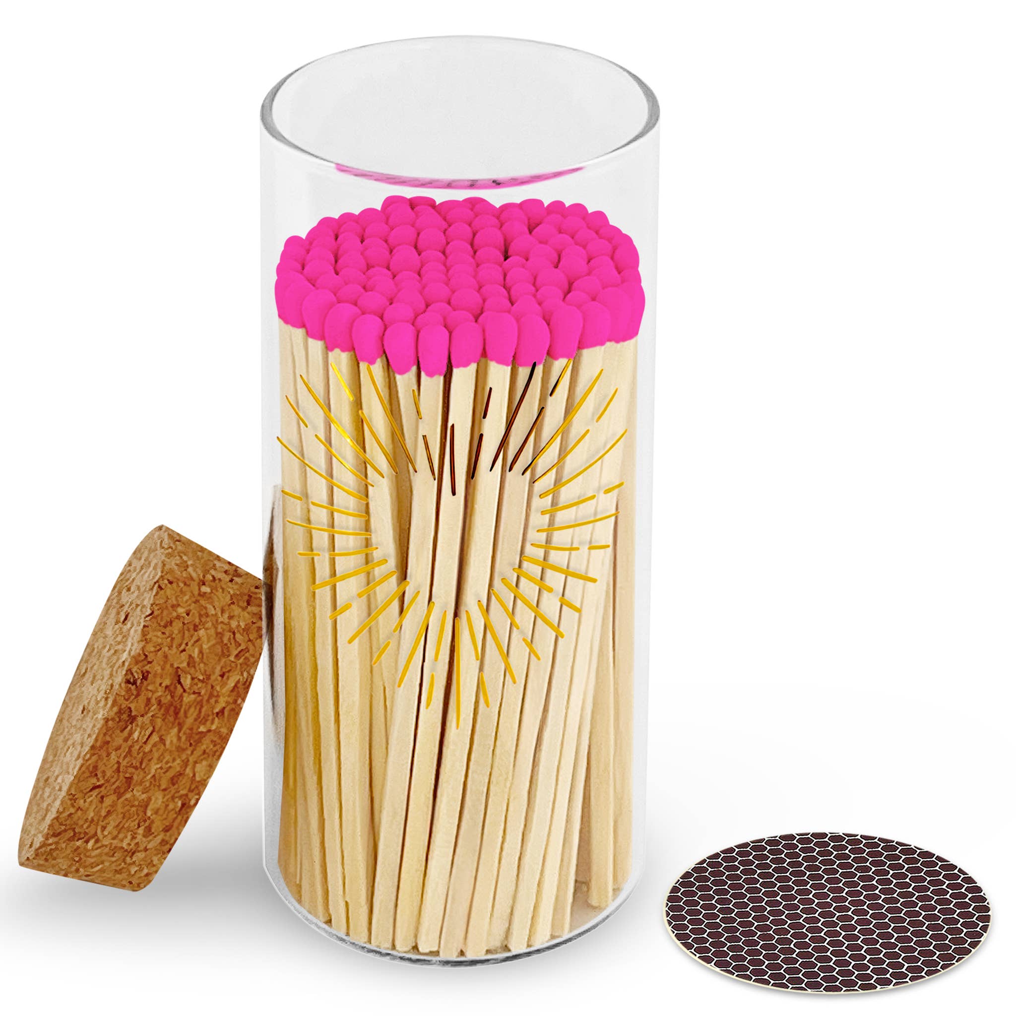 Thankful Greetings – wholesale Tändsticka – Guldtryck med 4" tändstickor & stor korktoppburk7