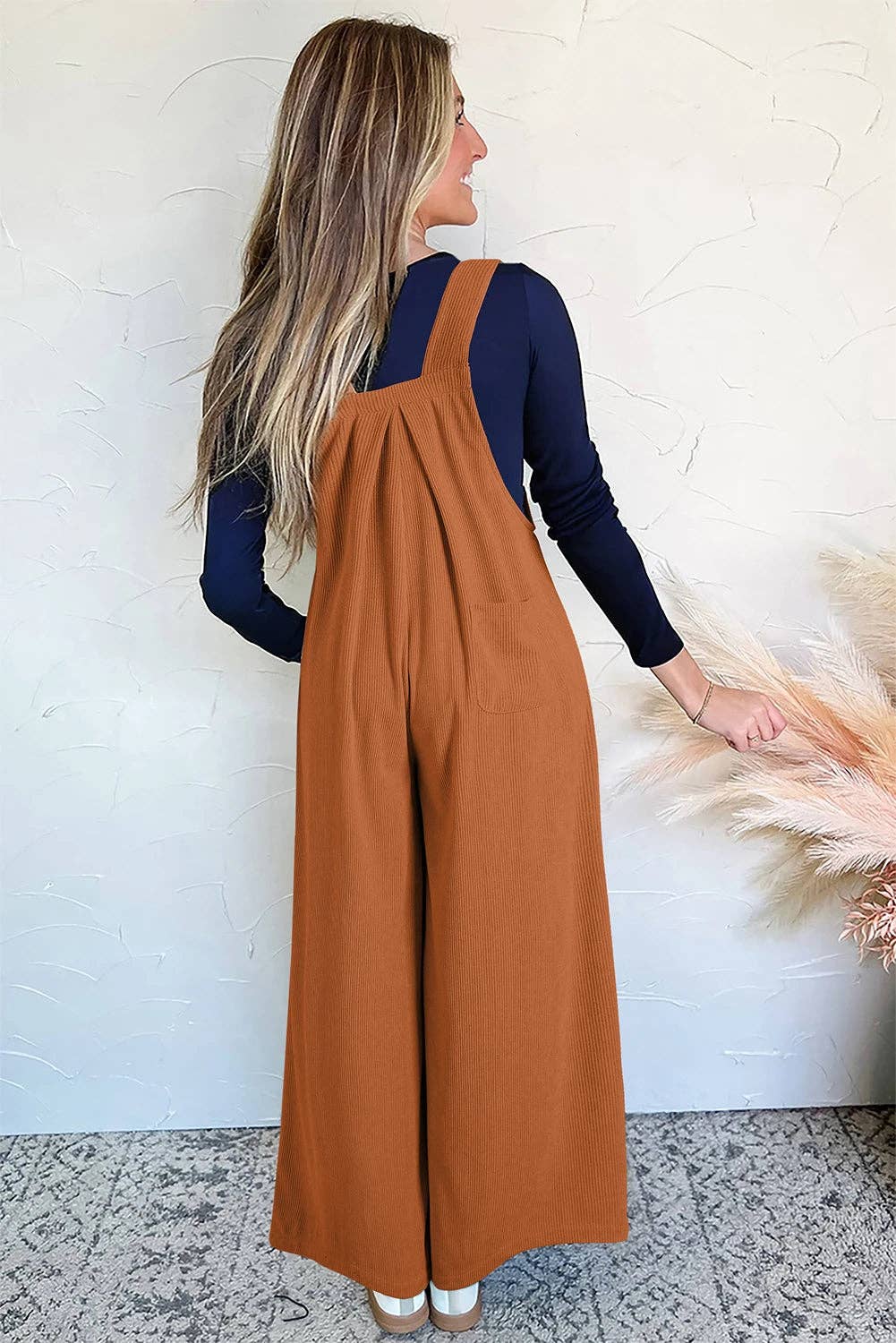 Lovesoft - Wholesale Jumpsuit - Women's - Brown Leopard Bib Wide Leg Jumpsuit4