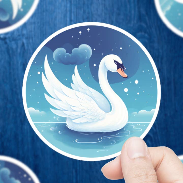 Pegatina cisne para venta al por mayor de Mystical Clarity