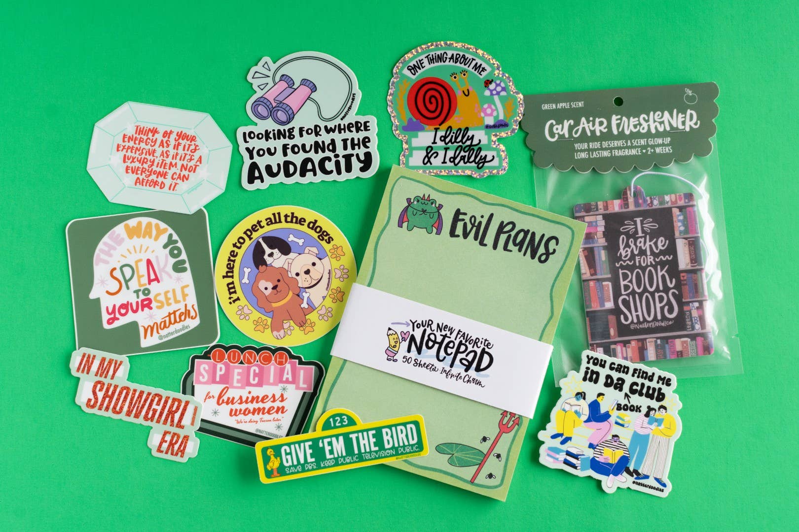 NatterDoodle - Wholesale Sticker - One Thing About Me: I Dilly & I Dally Sticker – Cute Snail 6