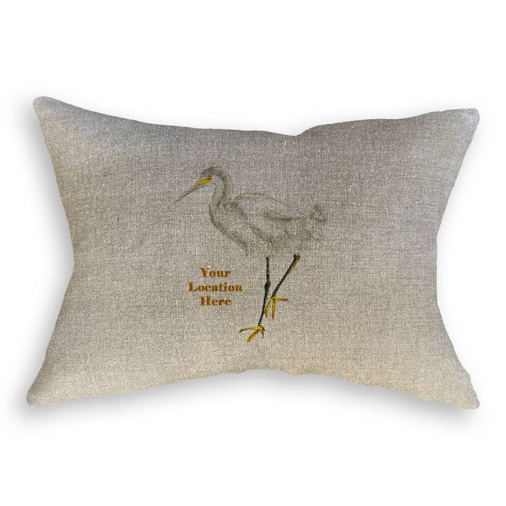 French Graffiti - Wholesale Tea Towel - Egret with Location8