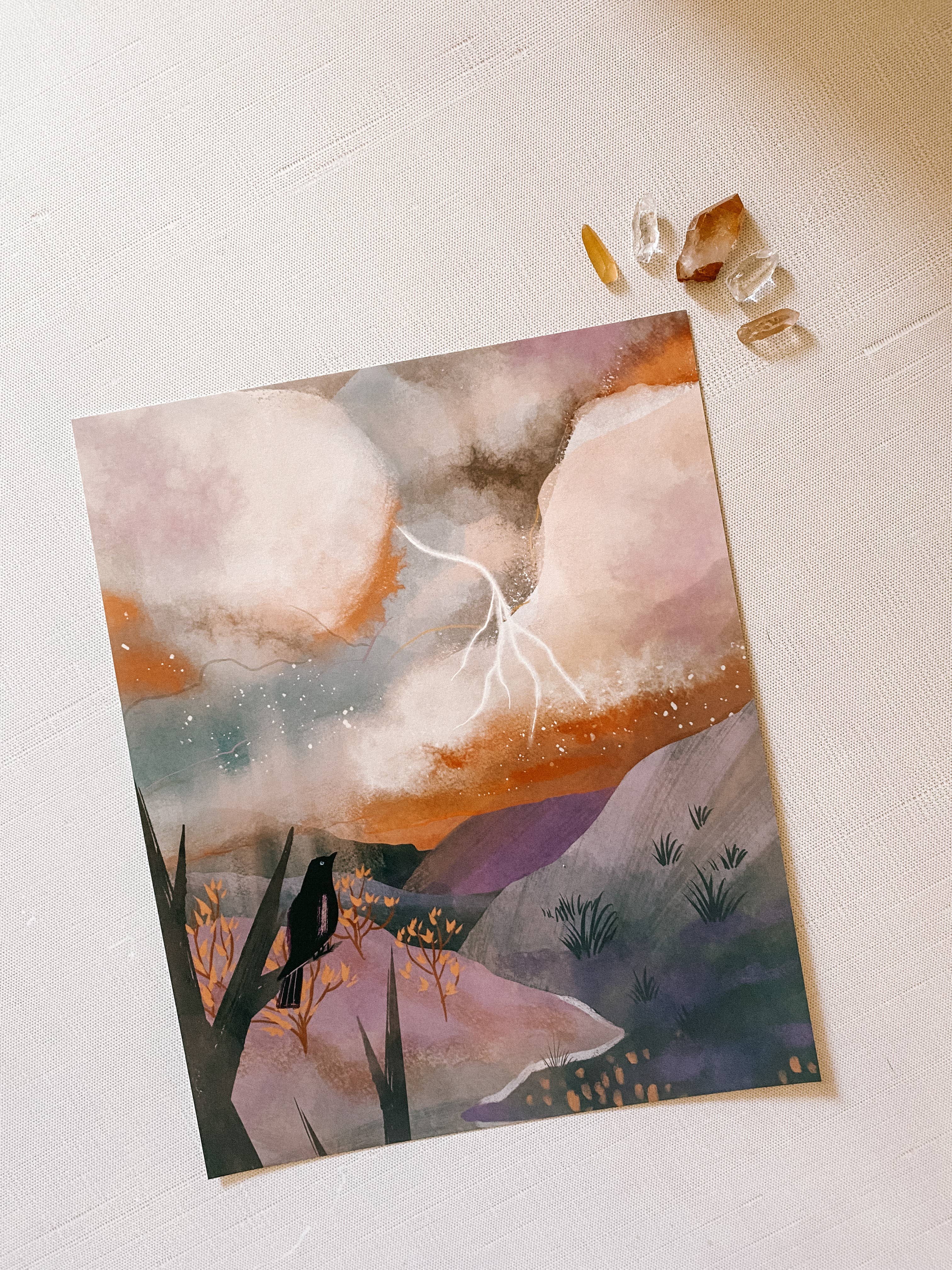 Lantern Print Co. - Wholesale Art Print - Art Print: Summer Tempest; 5x7, 8x10, 4x63