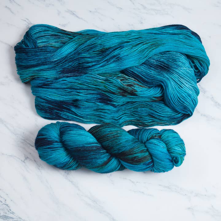 Lauritzen Dyed Fibers - Wholesale Yarn - Hand Dyed Yarn in Colorway: Into the Deep