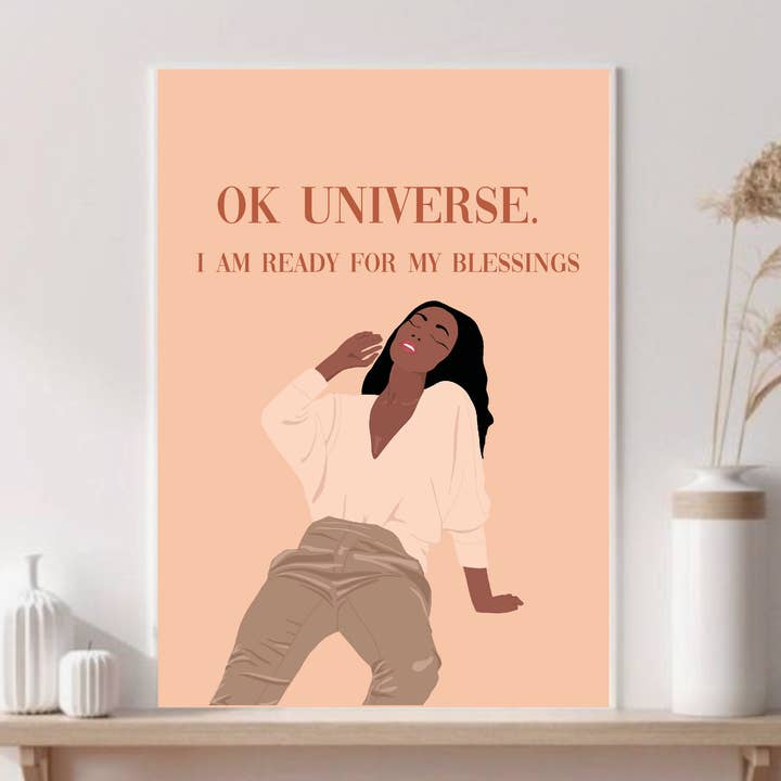 Decorazione da parete Blessings, per la cura di sé, con stampa illustrata per la vendita all'ingrosso da parte di Studio Saba