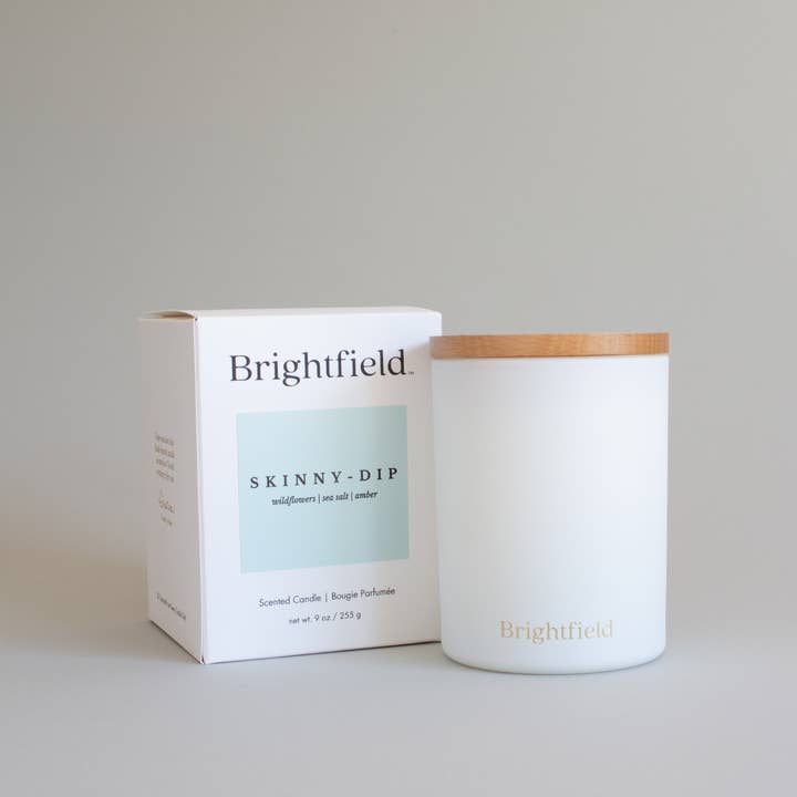 Brightfield - Wholesale Jar/Filled Candle - Skinny-dip Non-Toxic Coconut Soy Candle with Wooden Wick0