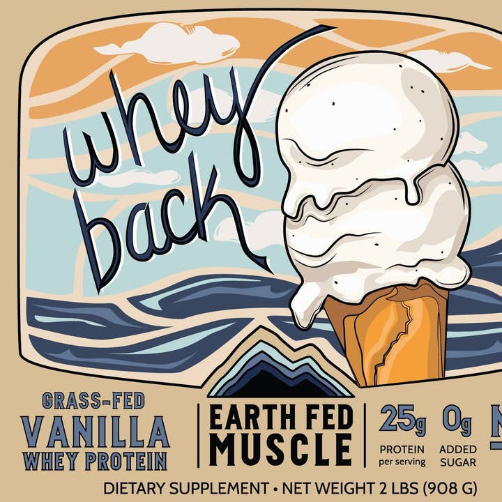 Earth Fed Muscle - Wholesale Protein/Superfood Powder - Whey Back Vanilla Grass Fed Protein