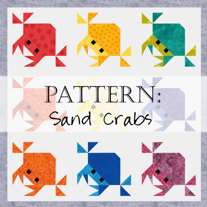 Quilt Pattern: Sand Crabs Feeling Crabby Blanket Quilts for wholesale by Faith and Fabric