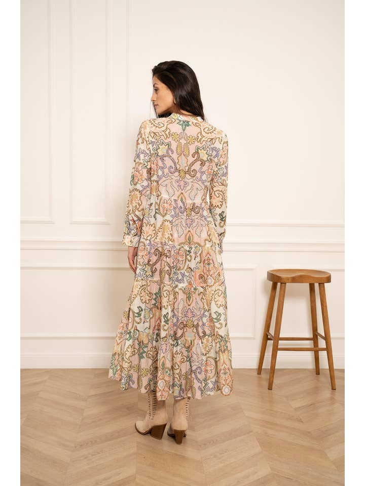 CHOKLATE PARIS - Vente Robe – femme - Robe imprimée fleurie Marbella en soie (S-M-L-XL) - CK0811213