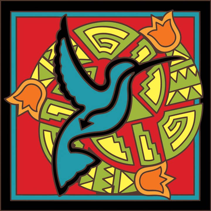 Native American Hummingbird (7198A) for wholesale by Earthtones Tile