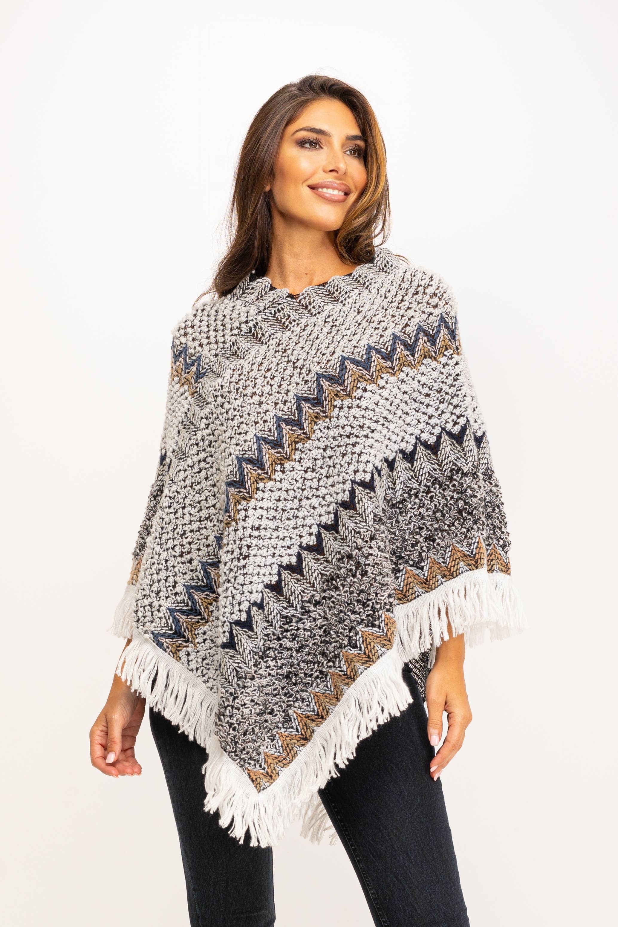 Beige Poncho HH1098PO de venta al por mayor en Faire1