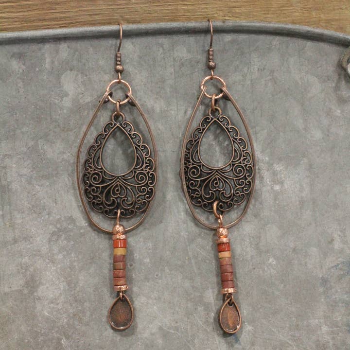 The Primitive Peddler, Inc. - Wholesale Dangle Earrings - Copper Cousins Dangle Earrings3