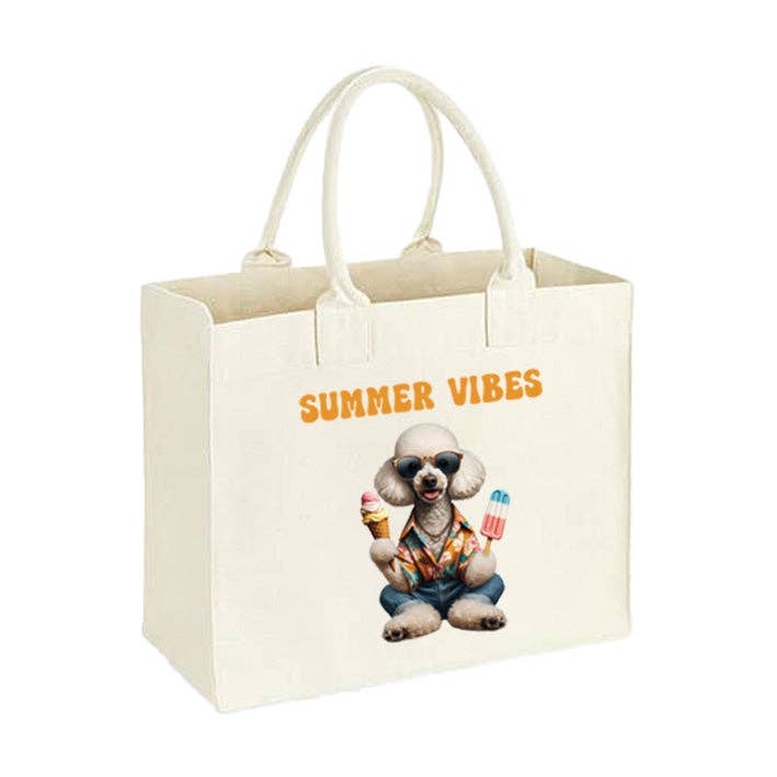 Canvas Bag - Summer Vibes Poodle for wholesale by Purrfect Friends