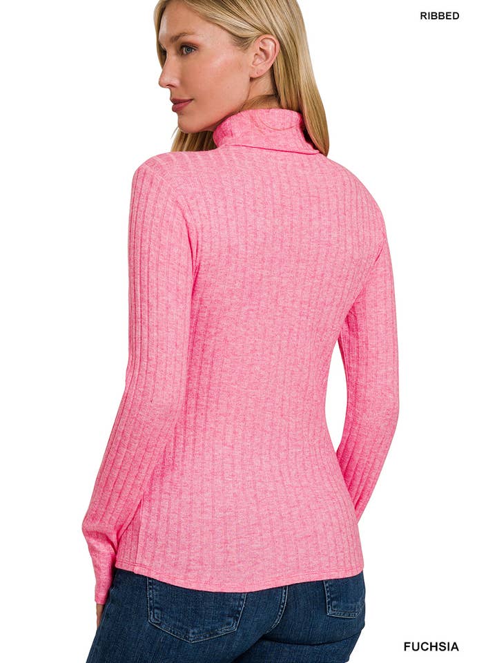 Vanilla Monkey - Wholesale Knit Top - Women's - Ribbed Long Sleeve Turtle Neck Top