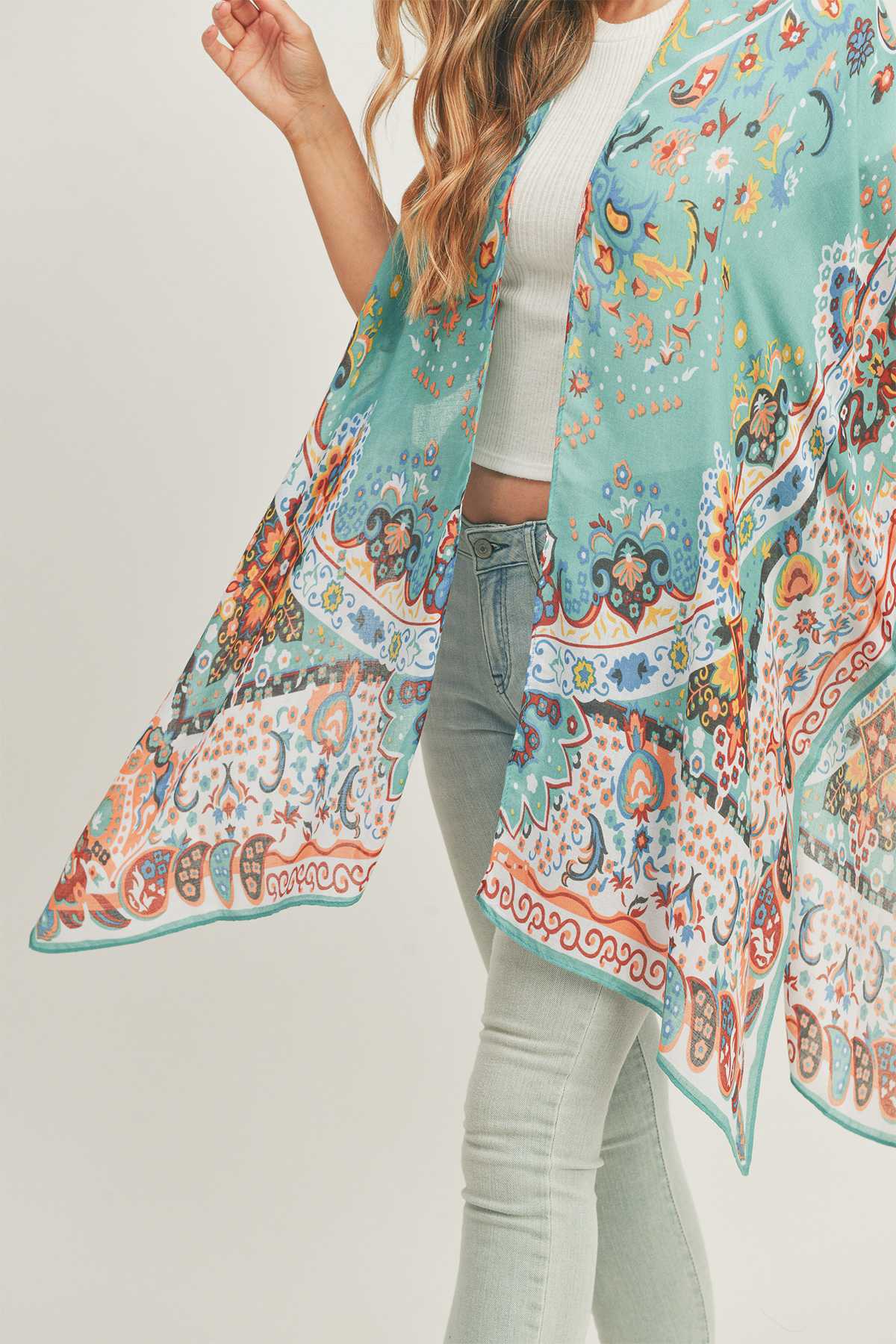 anbfashion - Wholesale Kimono - Women's - BOHO PRINT KIMONO MS02872