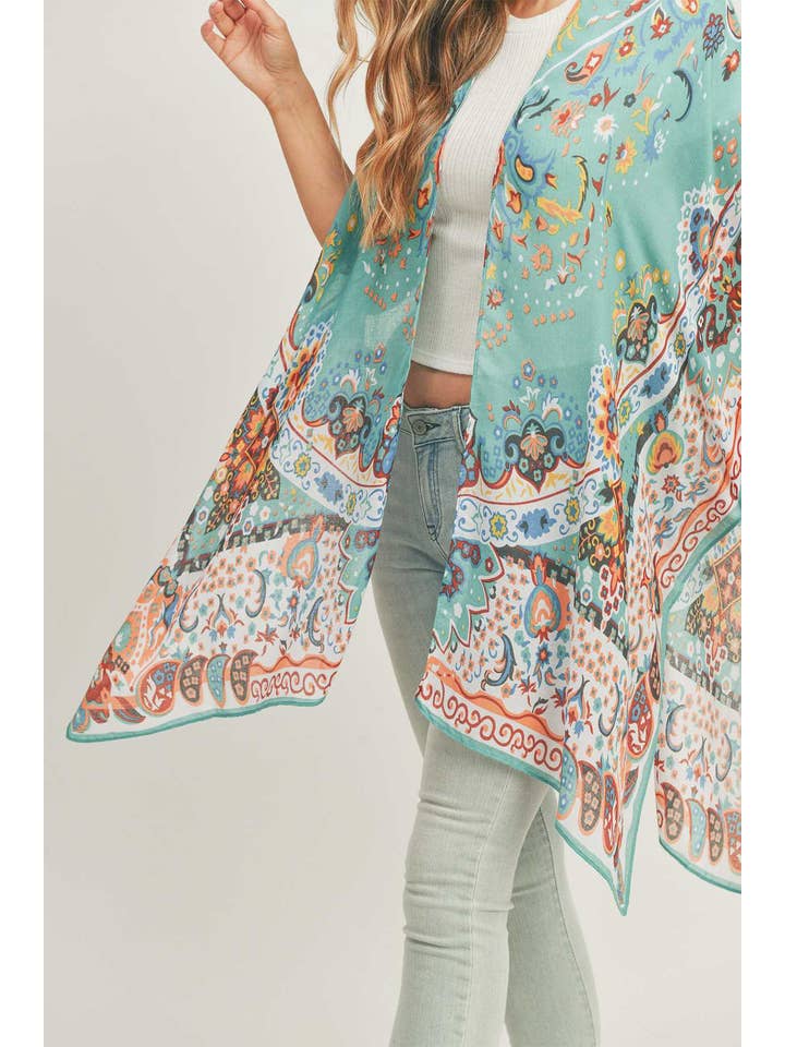 anbfashion - Wholesale Kimono - Women's - BOHO PRINT KIMONO MS02872