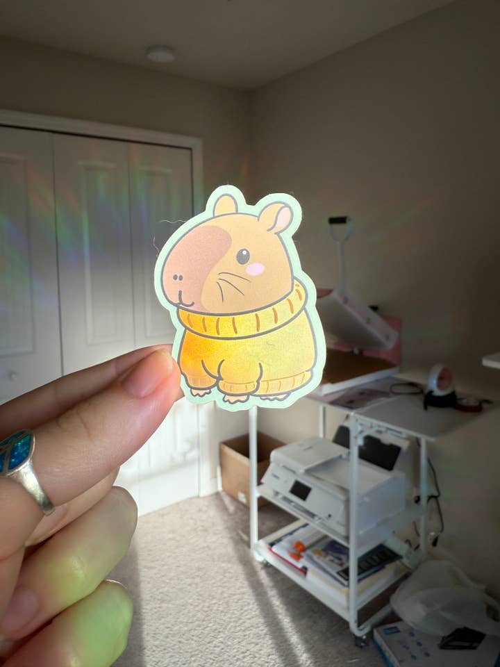 Capybara Sticker , Cute Waterproof Animal Vinyl Decal for wholesale by TTN Stickers
