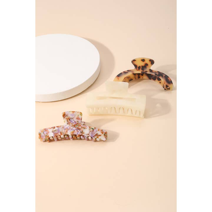 3-teilige Haarklammern aus gemischtem Acetat für den Großhandel von Anarchy Street