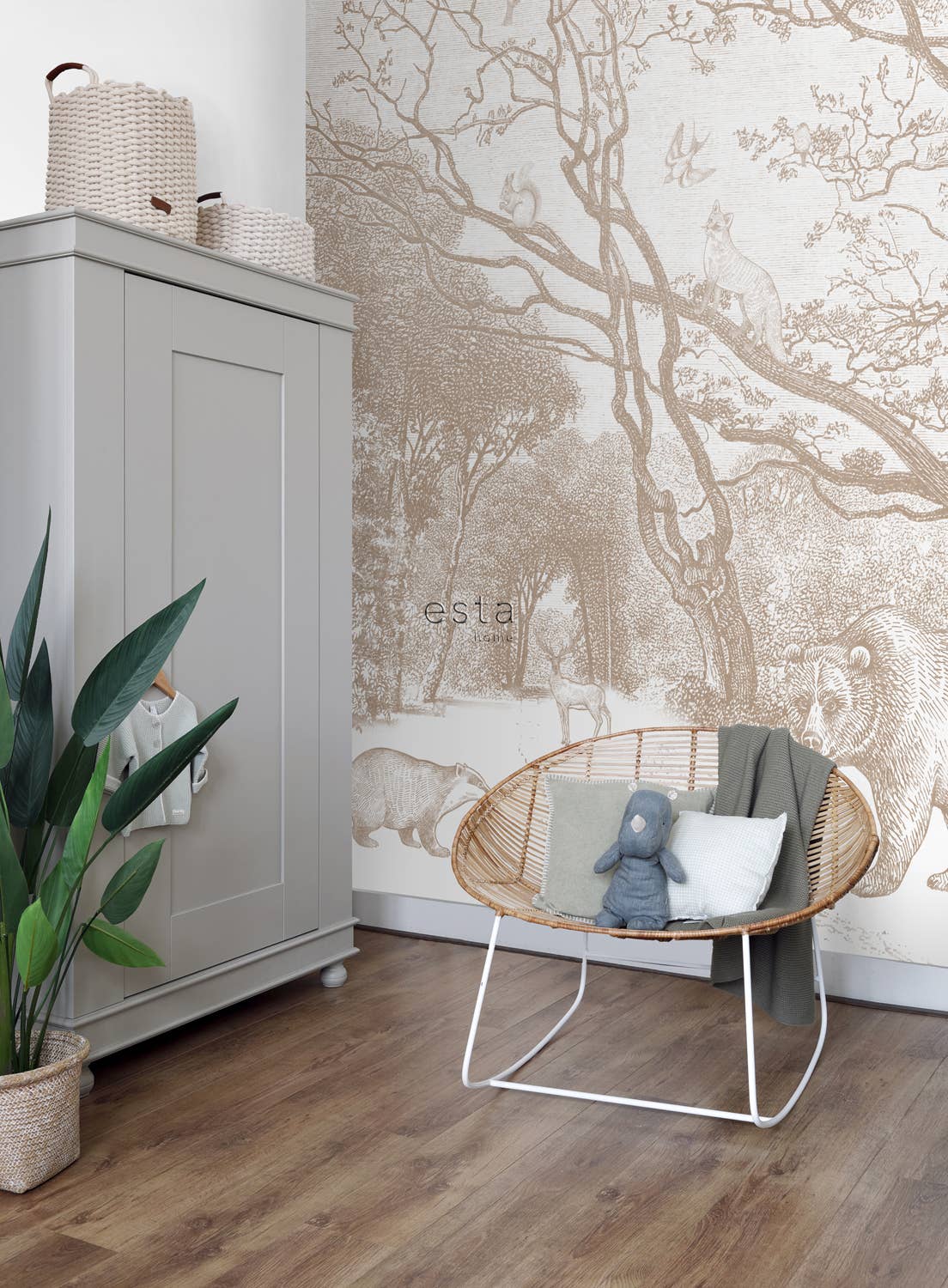 The Design Department b.v. - Vendita all'ingrosso Carta da parati - Carta da parati murale Foresta con animali selvatici2