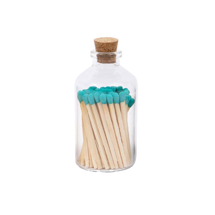 Giften Market - Wholesale Matches - Colorful Apothecary Glass Jar of Matches (7 Color Options)
