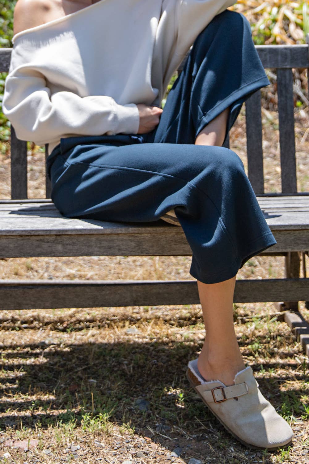 Peace Love Line - Wholesale Pants - Women's - PL9595 - MODAL SCUBA CROPPED WIDE PANT9