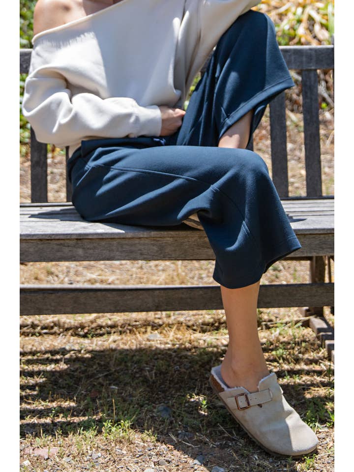 Peace Love Line - Wholesale Pants - Women's - PL9595 - MODAL SCUBA CROPPED WIDE PANT9