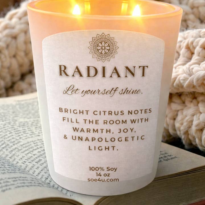 RADIANT AFFIRMATION CANDLE for wholesale by Scents of Empowerment