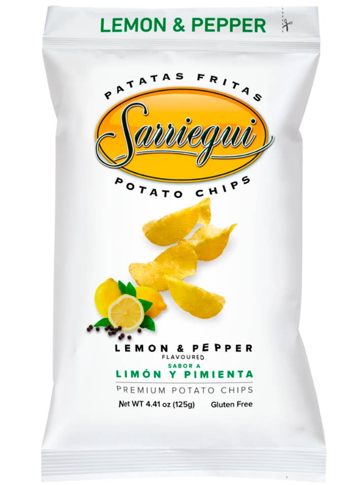 Premium Potato Chips Lemon-Pepper Sarriegui Flavor for wholesale by LuxFood-Shop