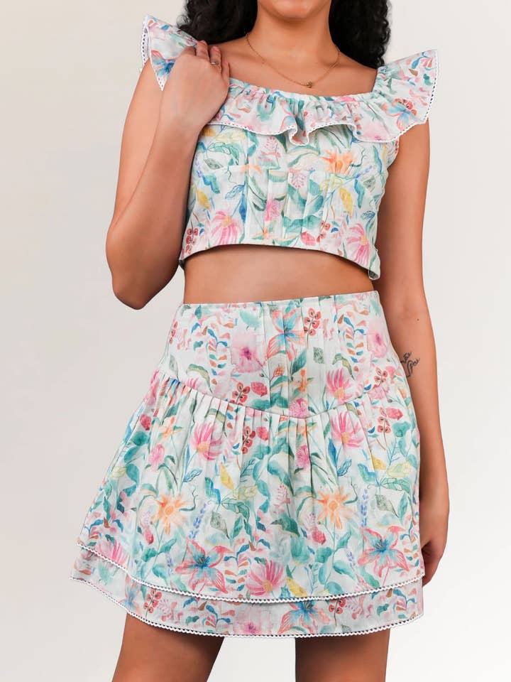 Linen Cotton Floral Co-Ord Set for Women for wholesale by Ariastop.com corporation