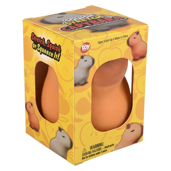 Kelley and Company - Wholesale Fidget Toy - Kids - Stretch Squish Capybara Fidget Toy Display of 123