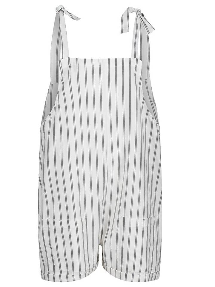 White Betsy Stripe Print Playsuit for wholesale by Turtledove London