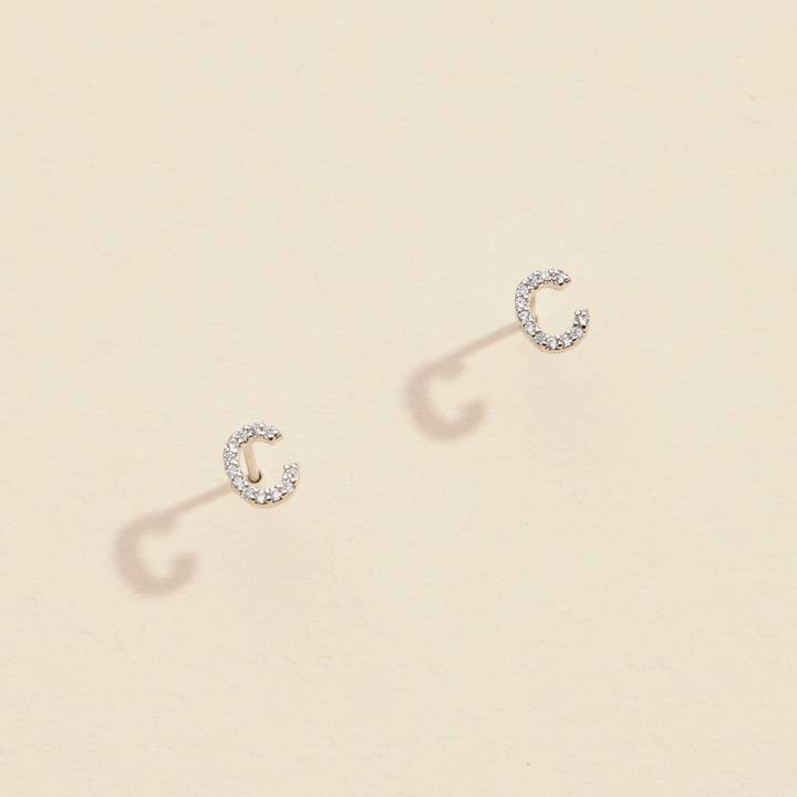 Frem - Wholesale Stud/Post Earrings - Initial Letter Stud Earrings – 12 Pack Bundle in Gold or Silver37