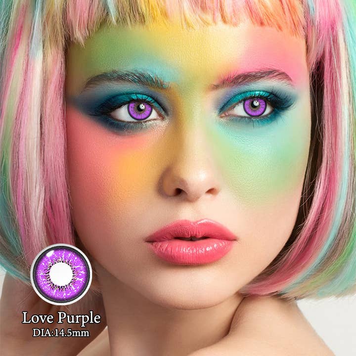 Halloween Kostymer Ye Lila Kontaktlinser Cosplay | 1år för wholesale av ELKLENS