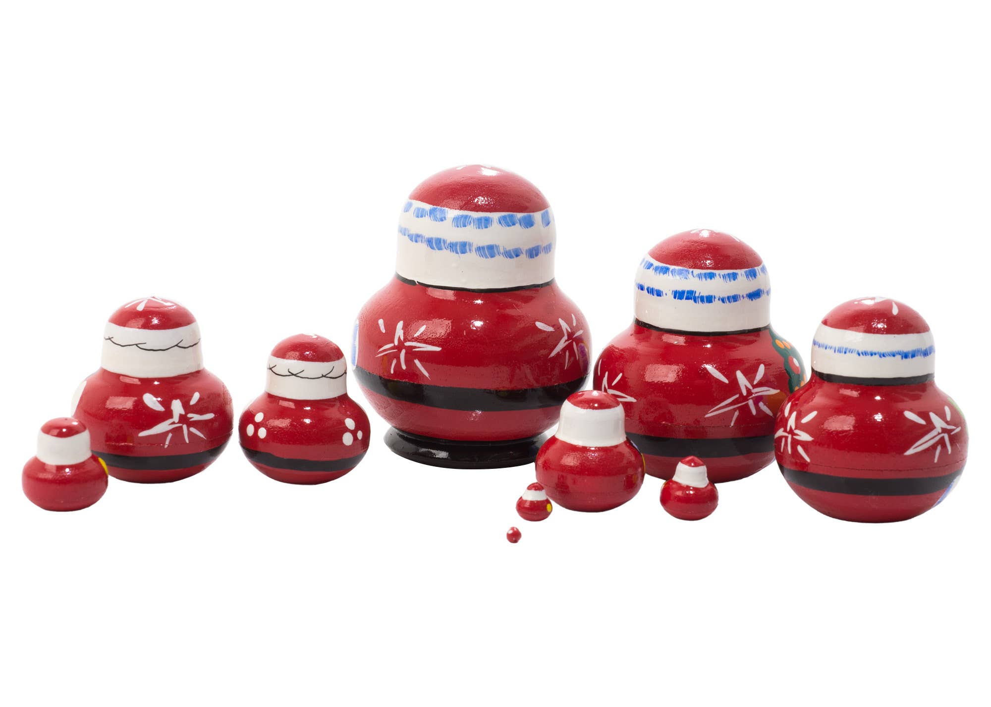 Golden Cockerel - Vendita all'ingrosso Bambola - Bambini - Mini bambola padre gelo nidificante 10 pezzi/3,8 cm3