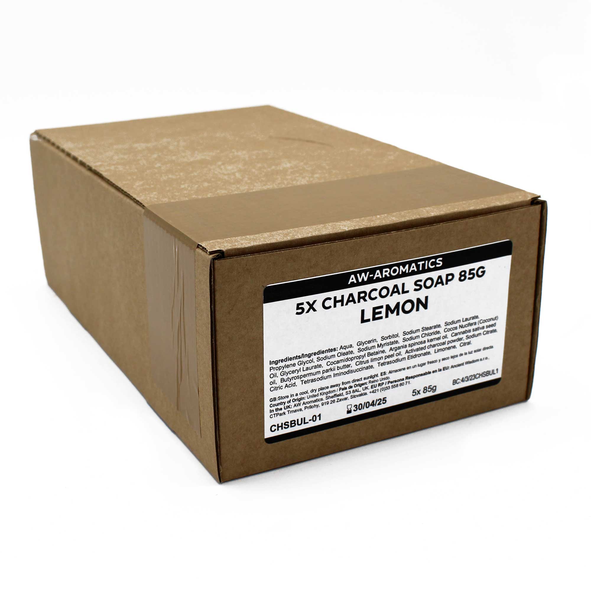 AWGifts Europe – sabonete sólido por atacado – Sabonete de Carvão 85g - White Label1