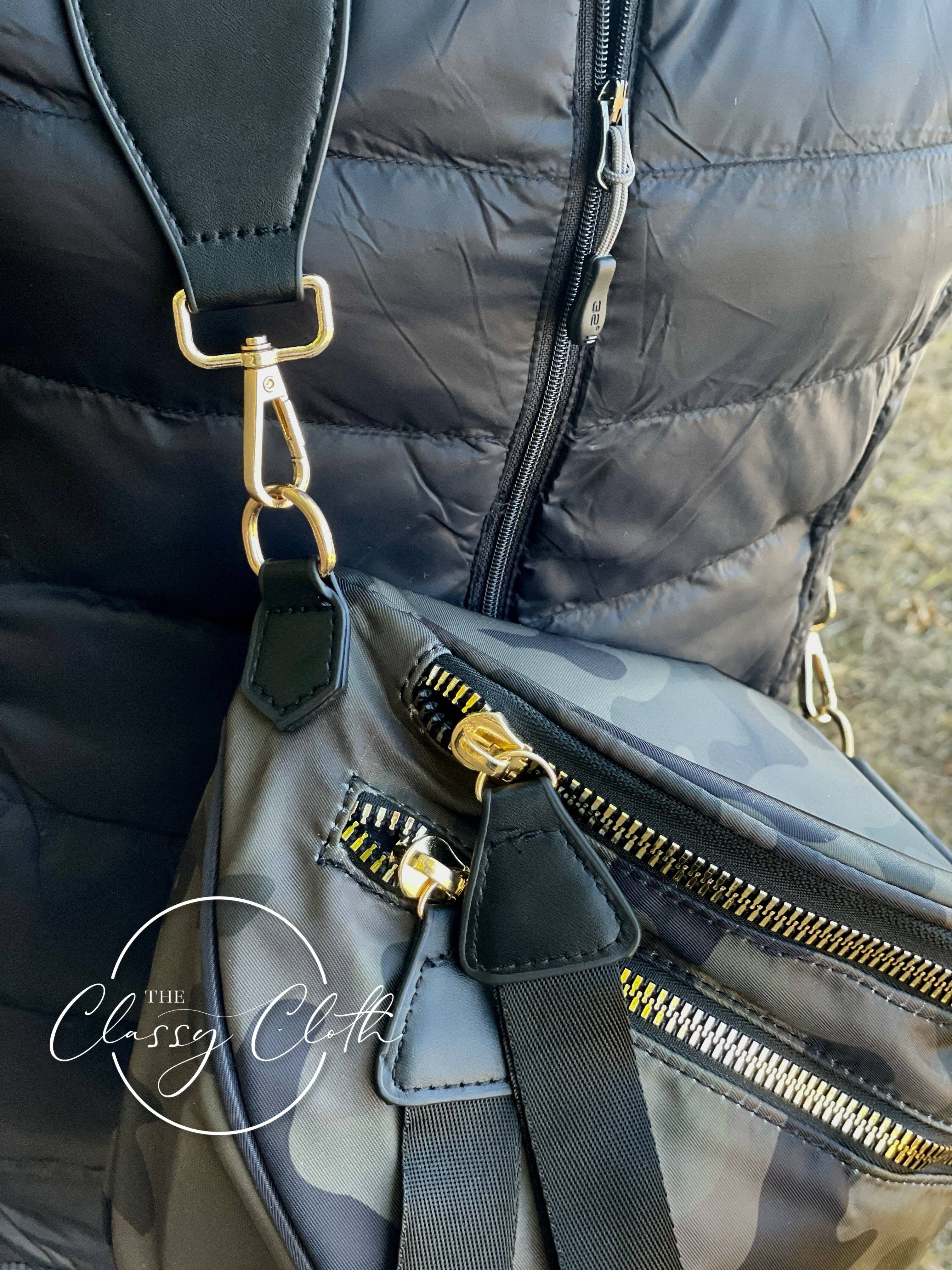 The Classy Cloth WS - Wholesale Belt Bag - Women's - Farah Fanny Bum Bag - Black Camo RTS6