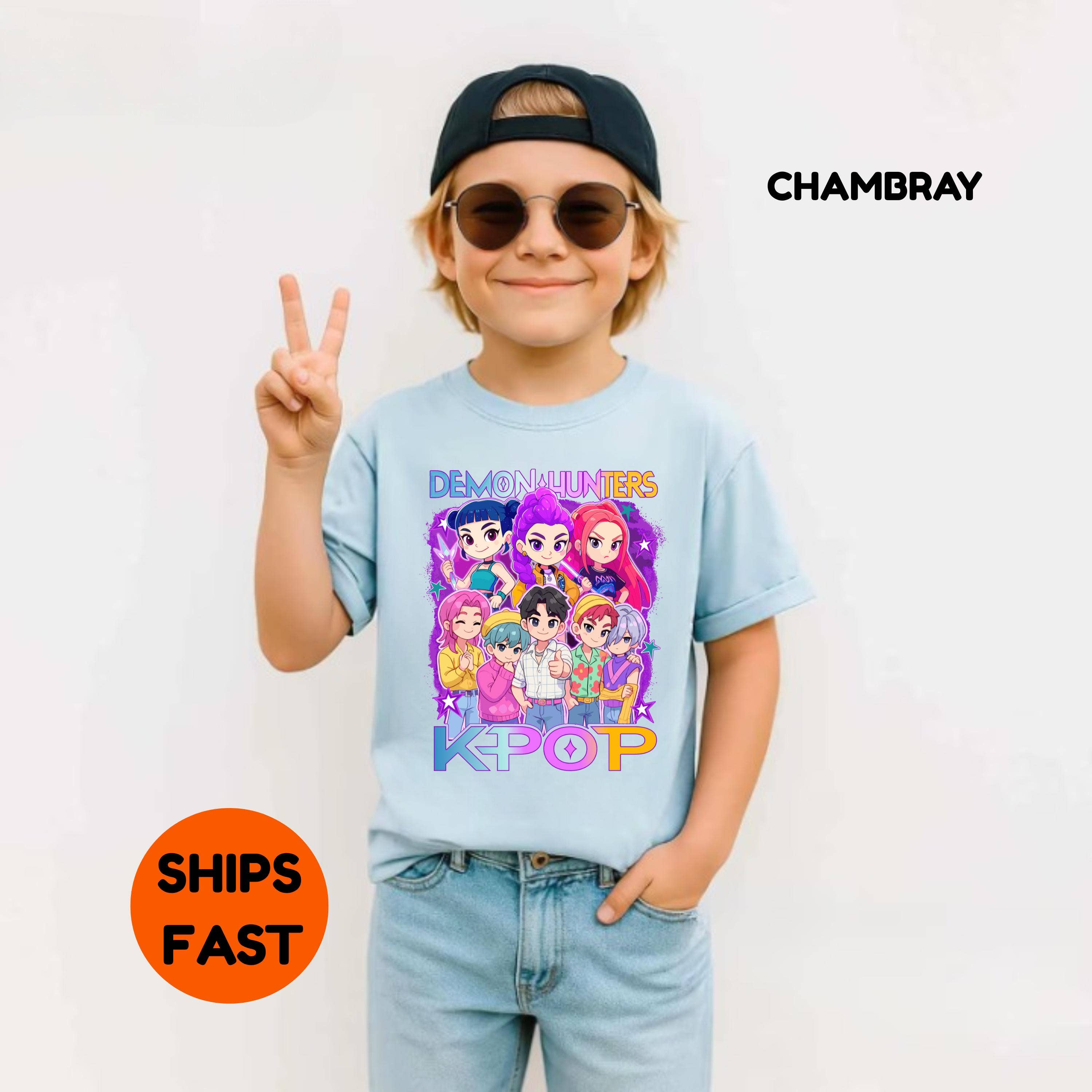 ClevorFit - Wholesale T-Shirt (Graphic) - Unisex - Comfort Colors Demon Hunters Kids Shirt, Demon Hunter Tee1