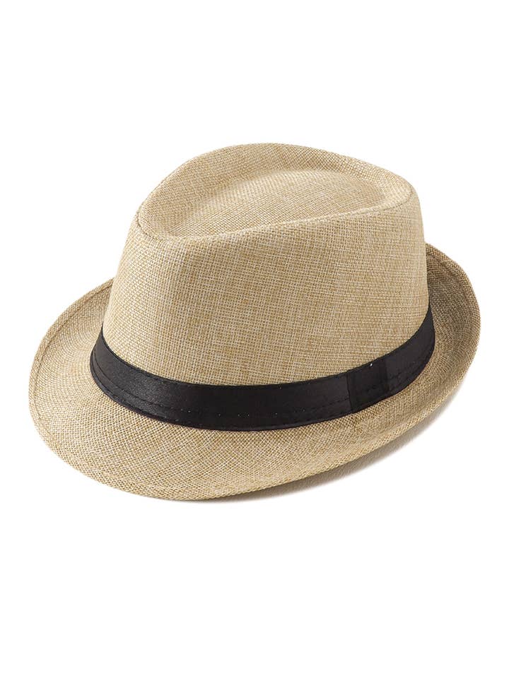 Klassieke Fedora Stro Zonnehoed - Katoenmix Unisex voor wholesale door Islandhaze