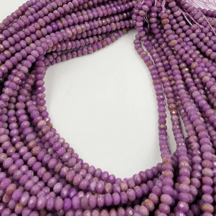 Beads Creation - Wholesale Beads - Natural Phosphosiderite Faceted Rondelle Genuine Bead PRP6272