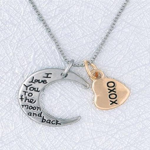 Collana "Ti amo fino alla luna e ritorno" per la vendita all'ingrosso da parte di S&A Fashions