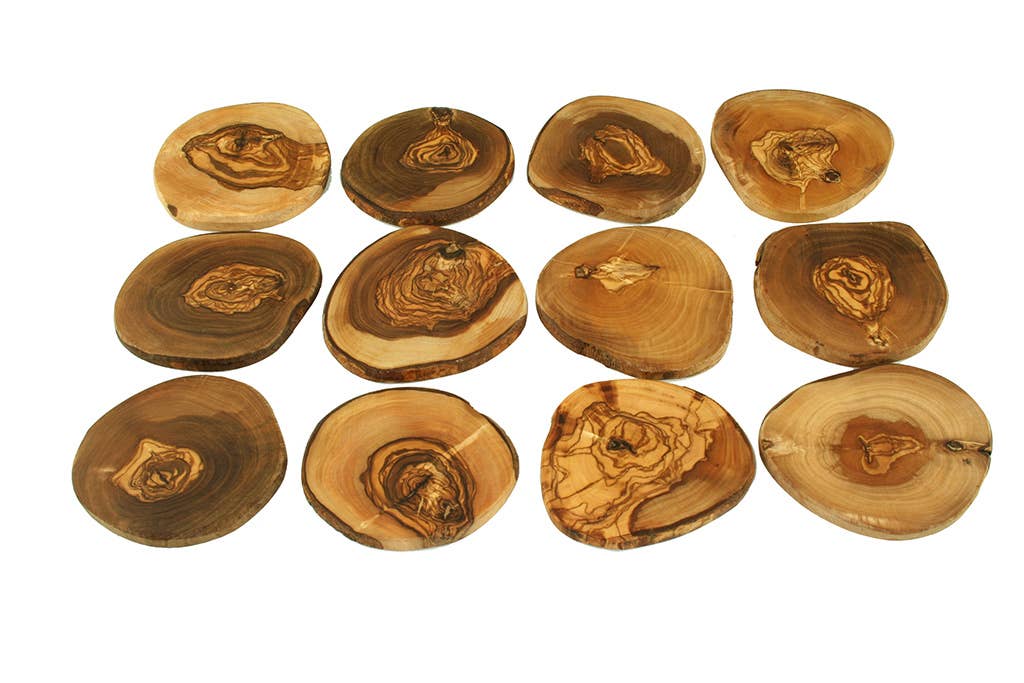 olivenholz-erleben - Wholesale Coasters - Rustic trivet for olive wood glasses4