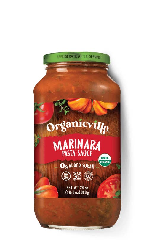 KeHE Distributors, LLC - Wholesale Pasta Sauce - OrganicVille Marinara Pasta Sauce, 24 OZ