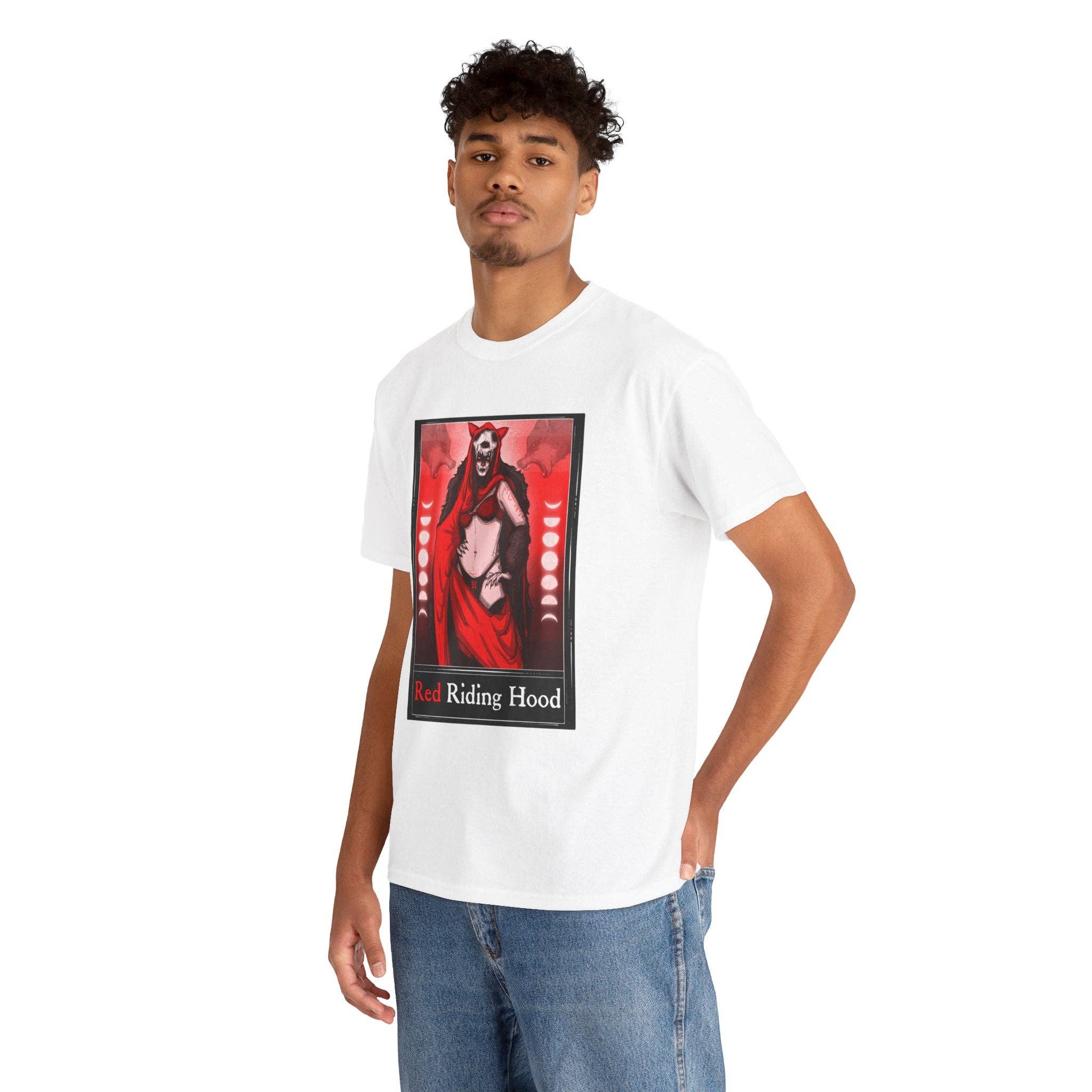 LVB Art - Wholesale T-Shirt (Graphic) - Unisex - Red Riding Hood Tarot  (Front & Back Print) Unisex Heavy Cotton Tee46
