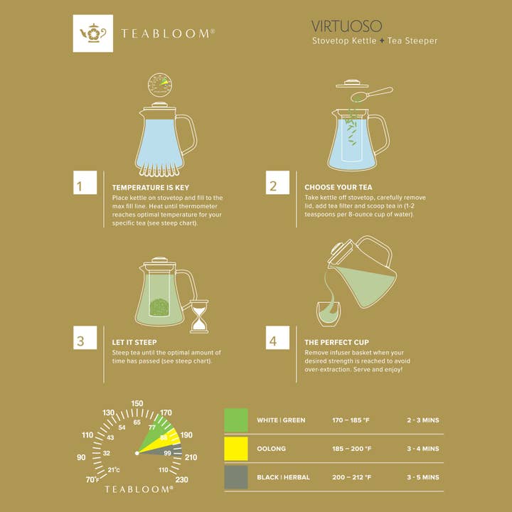 Teabloom - Wholesale Tea Pot - Teabloom 2-in-1 Tea Kettle and Tea Steeper