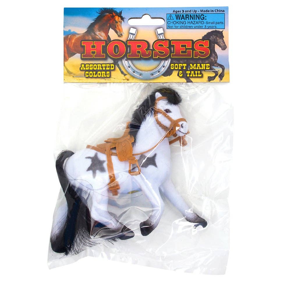 La Luna Bella - Toys - Vendita all'ingrosso Giocattolo classico - Bambini - Giocattoli per bambini LLB FLOCKED HORSES da 4"5